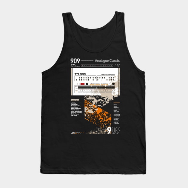 909 Classix Beige Tank Top by Synthshirt